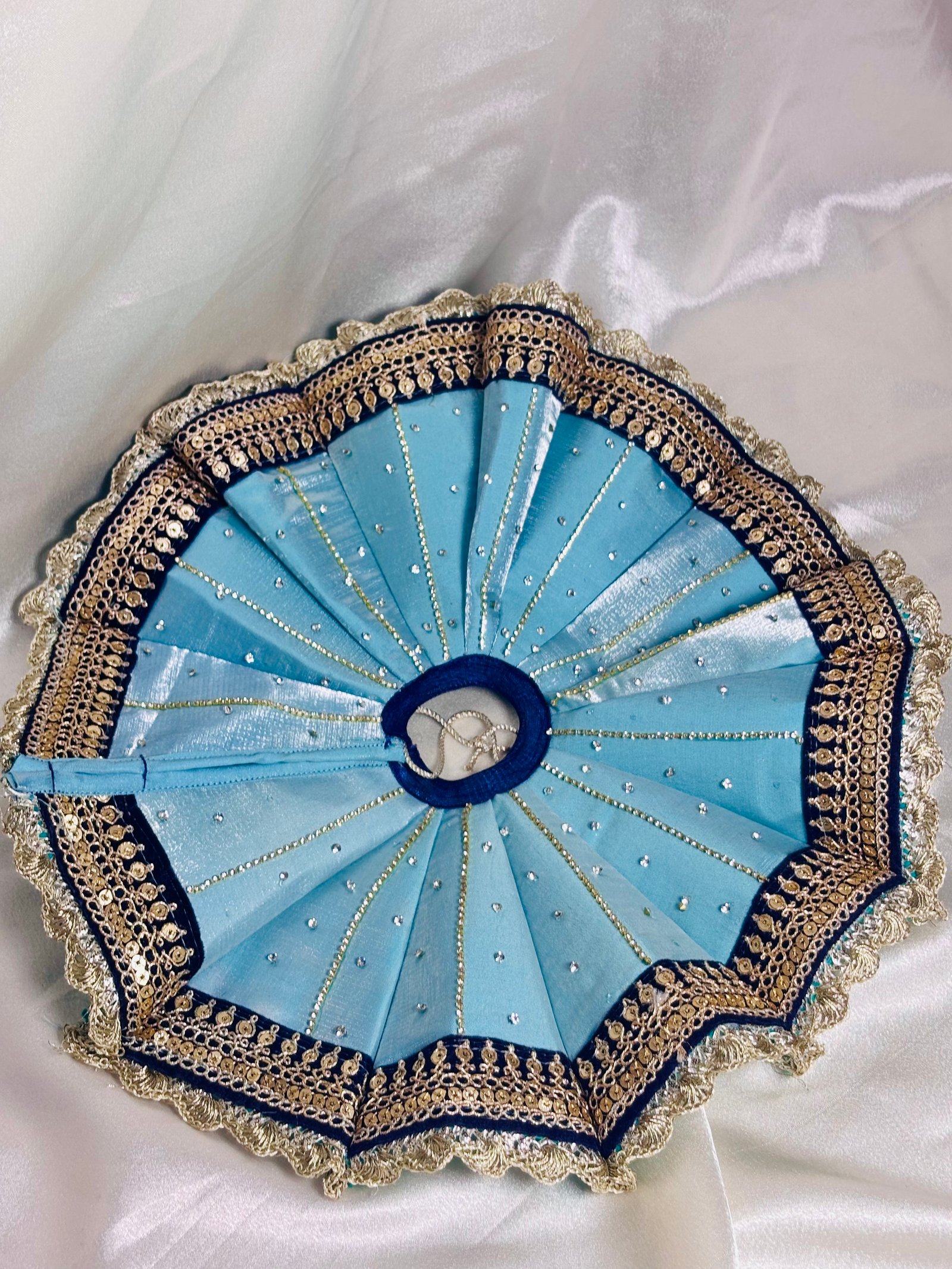 Sky Blue & Royal Blue Designer Kali poshak image 4