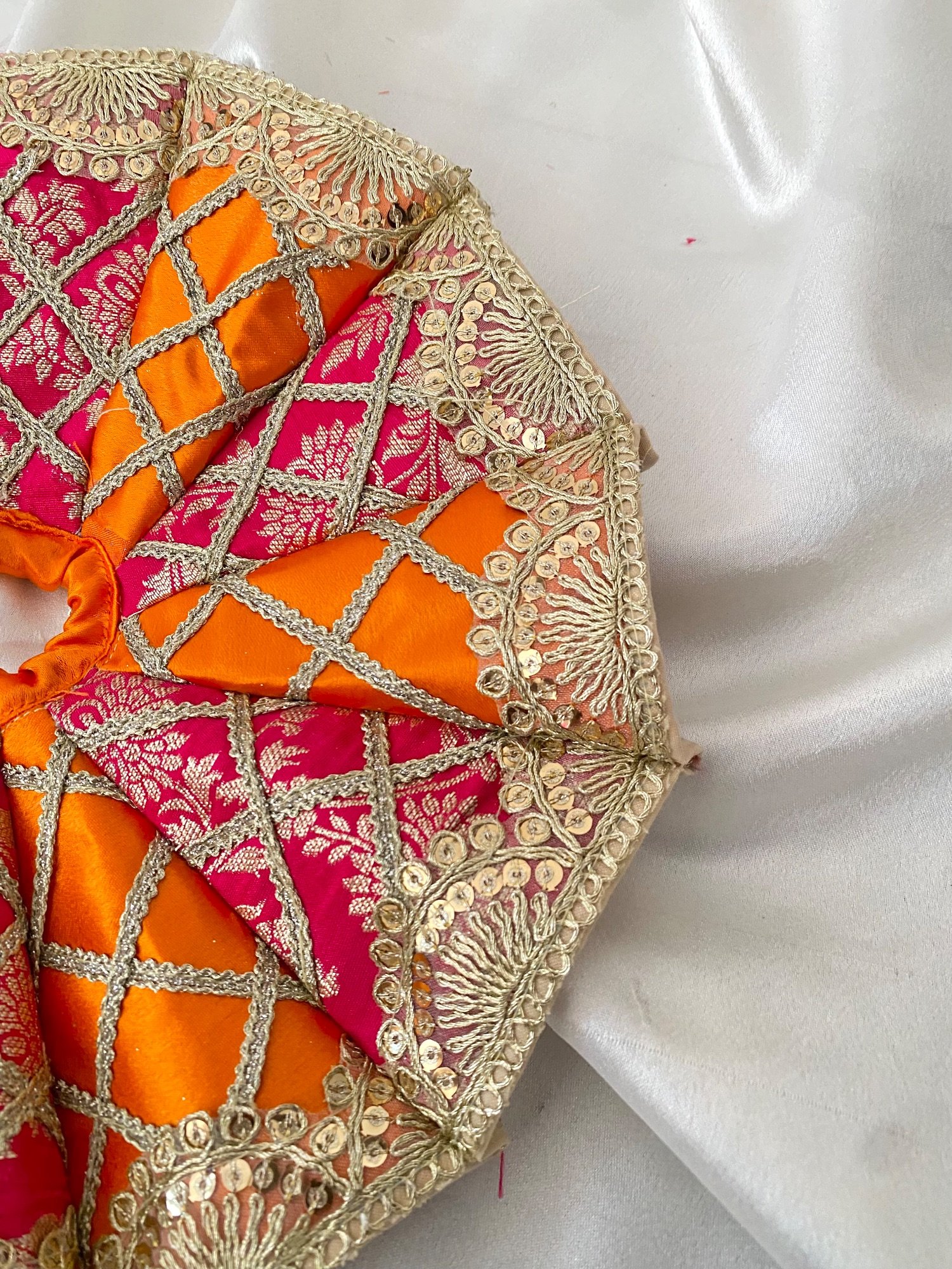 Orange Rani Pink Designer Poshak image 3