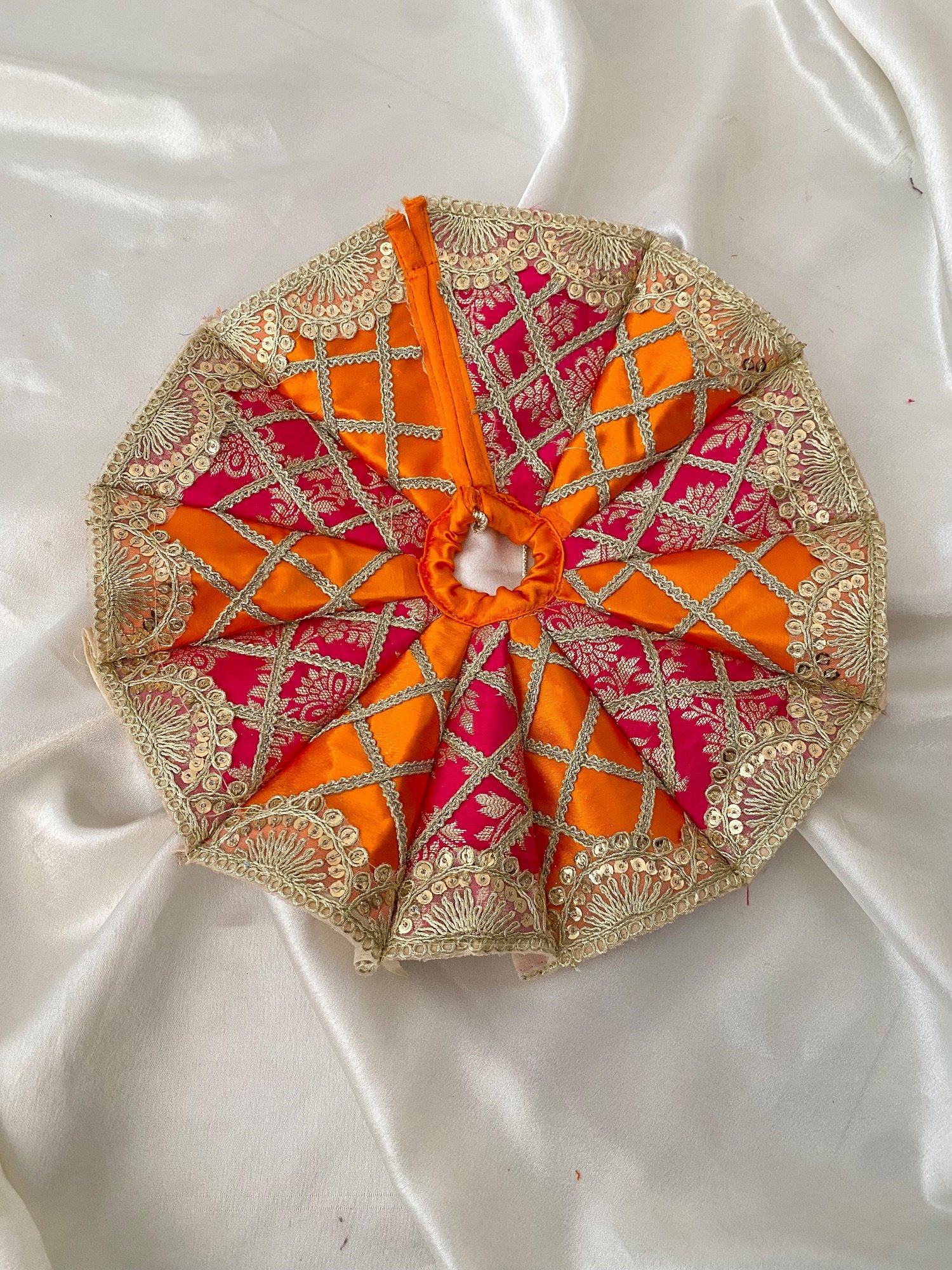 Orange Rani Pink Designer Poshak image 2