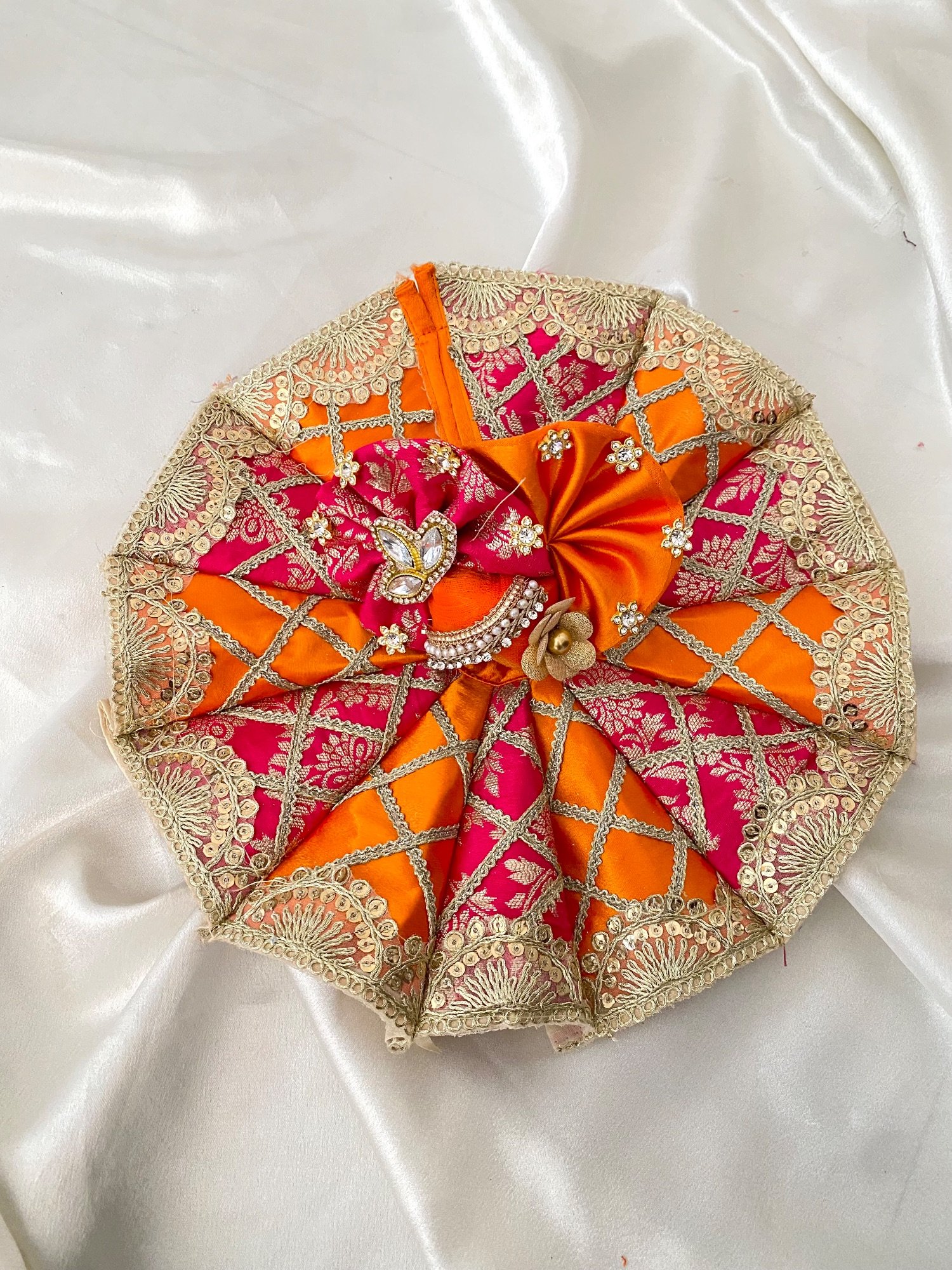 Orange Rani Pink Designer Poshak